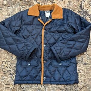 Little Lad Kids Navy Blue Quilted Barn Jacket